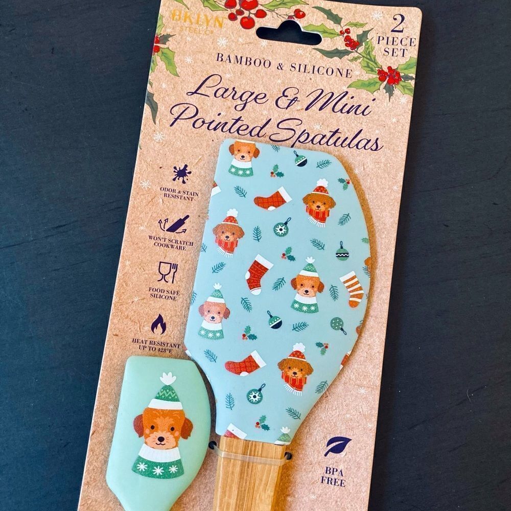 Christmas Dogs 2-pc Silicone Spatulas Set